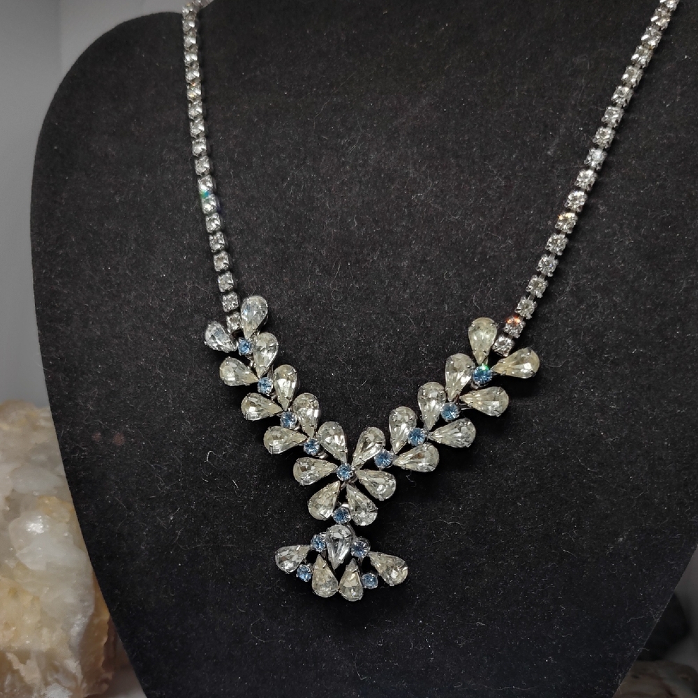 Vintage Bridal 12 KT Gold Filled Crystal Necklace